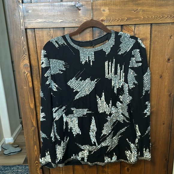 Vintage Oleg Cassini Silk Blouse, Size M - Picture 1 of 8